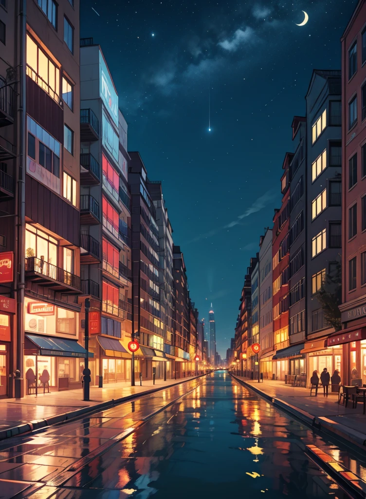 City night scene,High-rise buildings