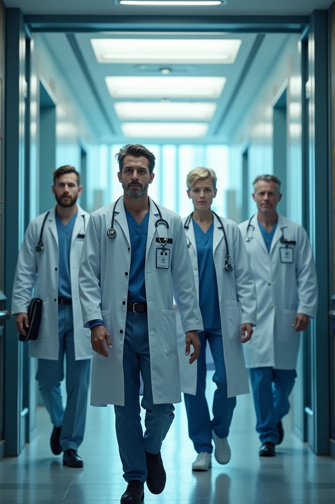 A team of world-renowned doctors and medical experts arrive at the hospital,
