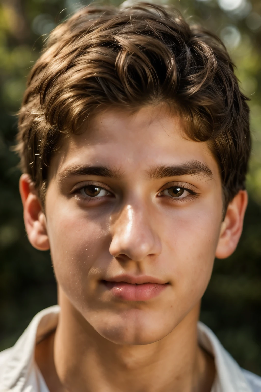 ((best quality)), ((masterpiece)), (detailed), detailed eyes, detailed hands, well-proportioned detailed eyes, round-faced, tall build, light muscles build, brown hair, bucked teeth, brown eyes, aquiline nose, thirteen year old boy, beautiful detailed and clear eyes