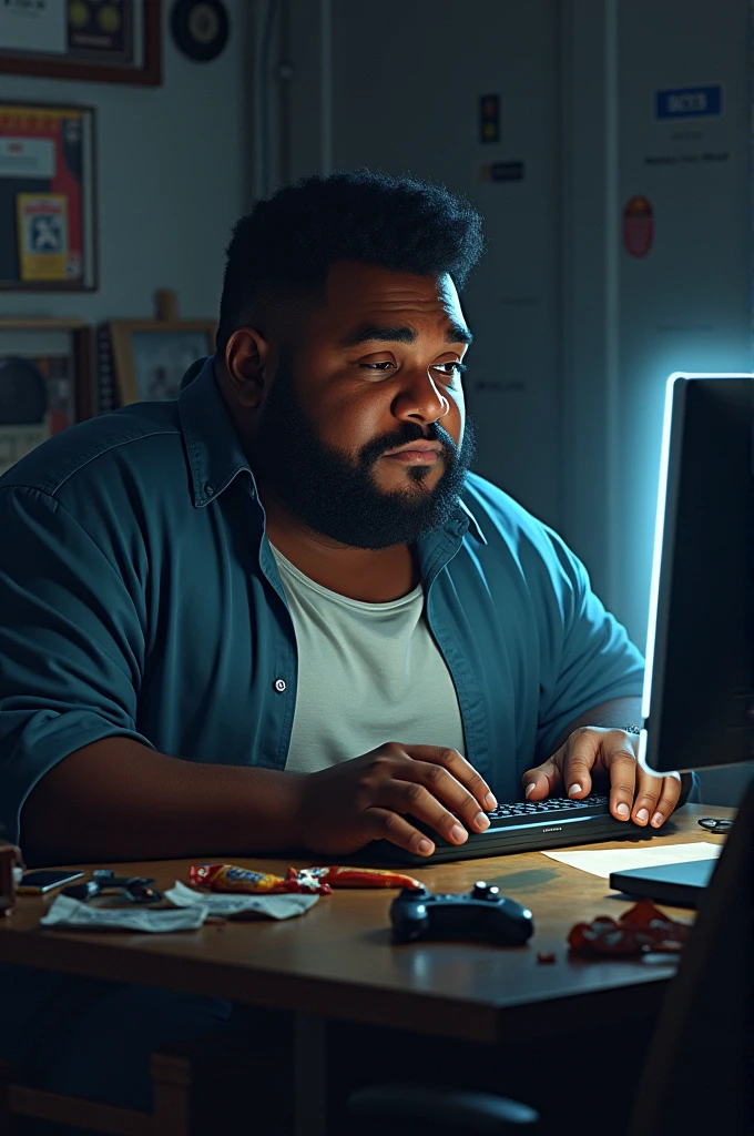 You are a fat black guy playing games in front of the computer.