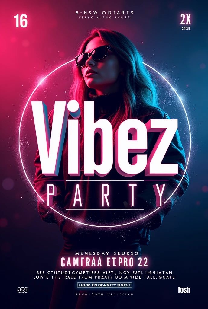 Create me a party flyer. It should (Vibez
Party- events) stand on it and nothing else
