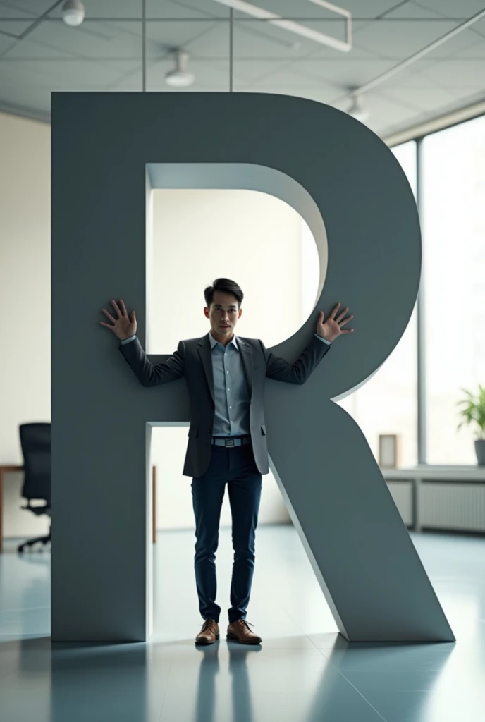 Letter H and R ; with employee inside