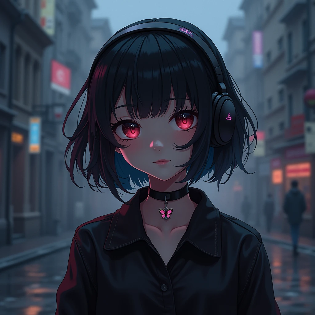 Atmospheric music girl, emo