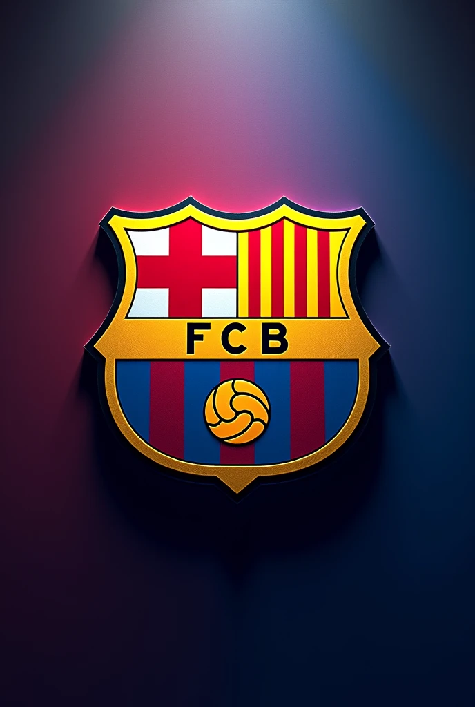 A more beautiful FC Barcelona logo on a blue and red background