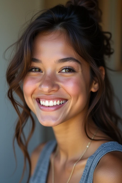 One person, smile,