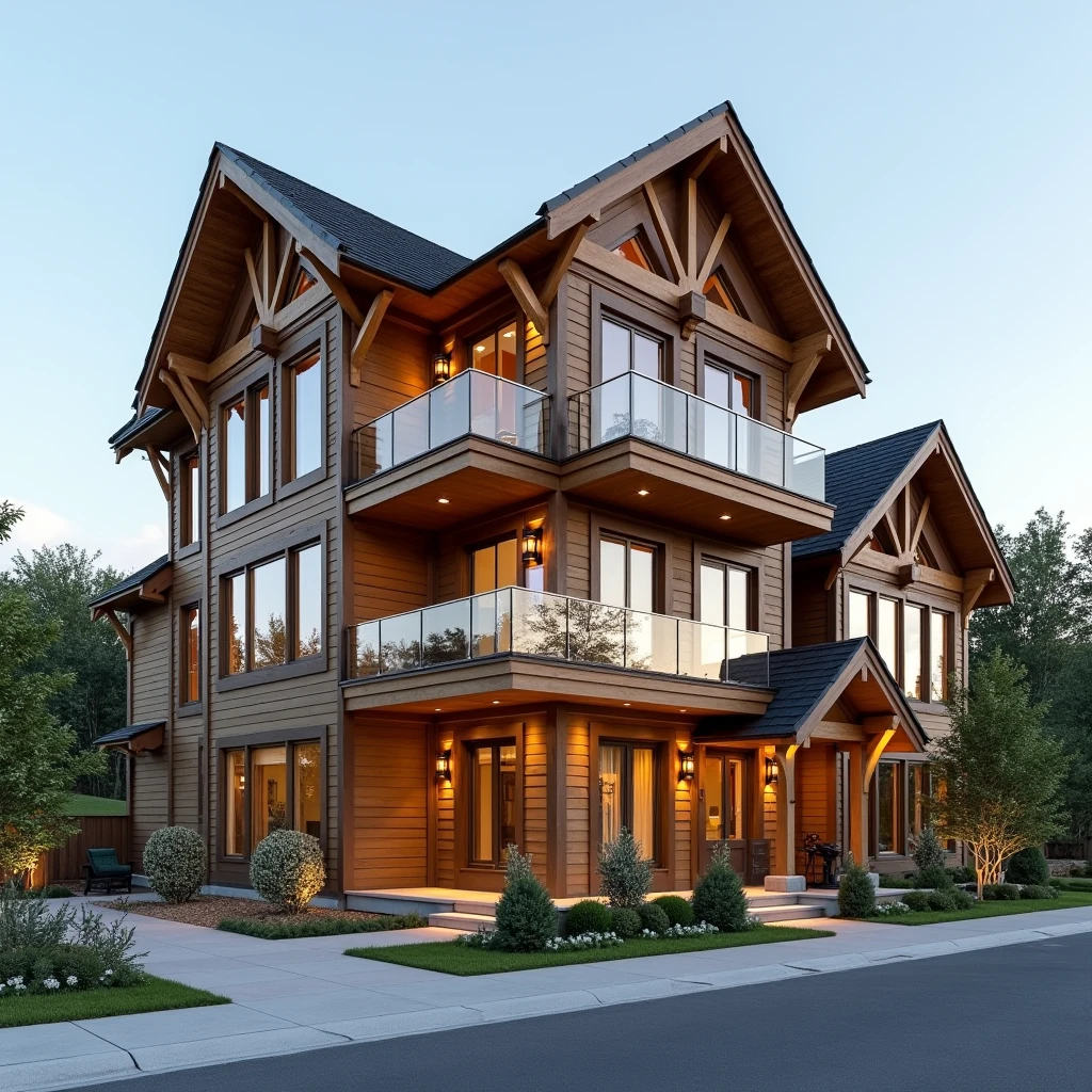 3-story wooden building　Corporate Values　Comfort　Cost reduction