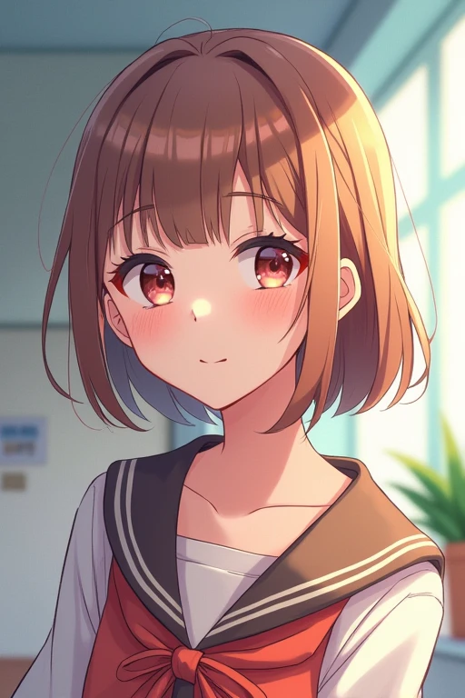 One person, smile, Anime Style,