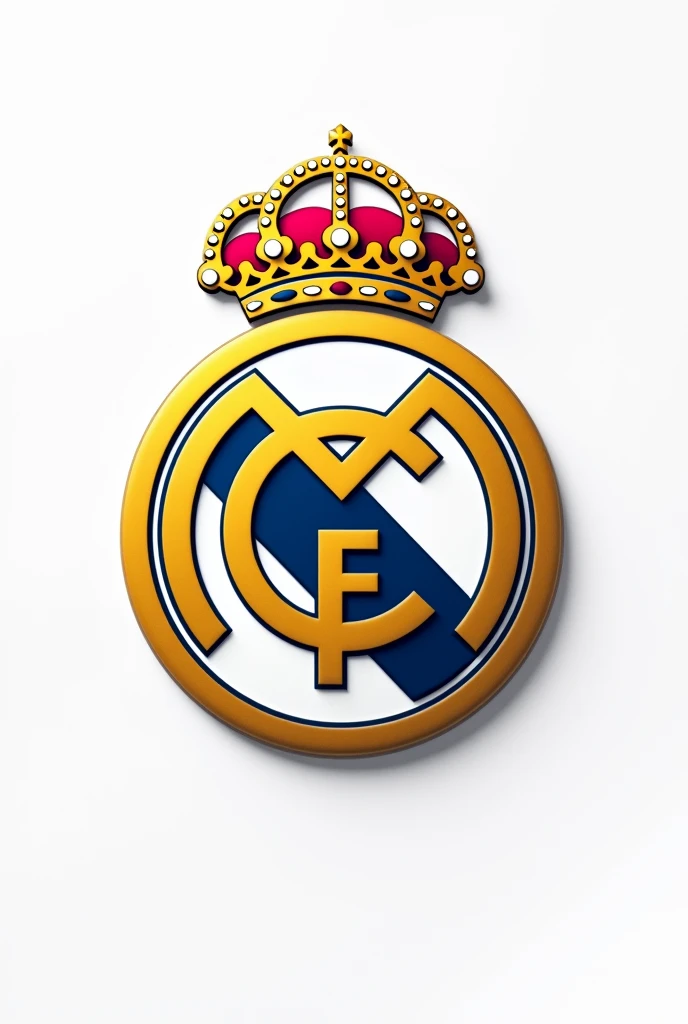 A more beautiful logo of Real Madrid CF on a white background