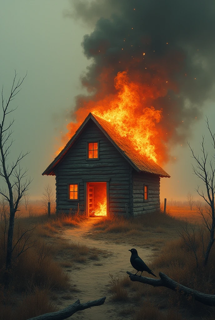 Burning Ants house and Anxious bird