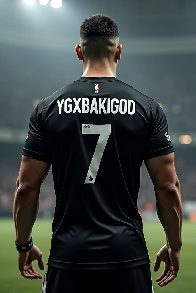 Jersey in colour black name in back side YGXBAKIGOD and number 7 full jersey 