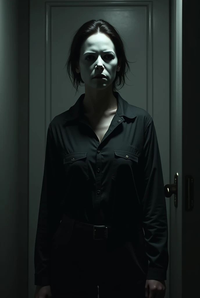 Create a female version of the killer Michal Myers in drawing
