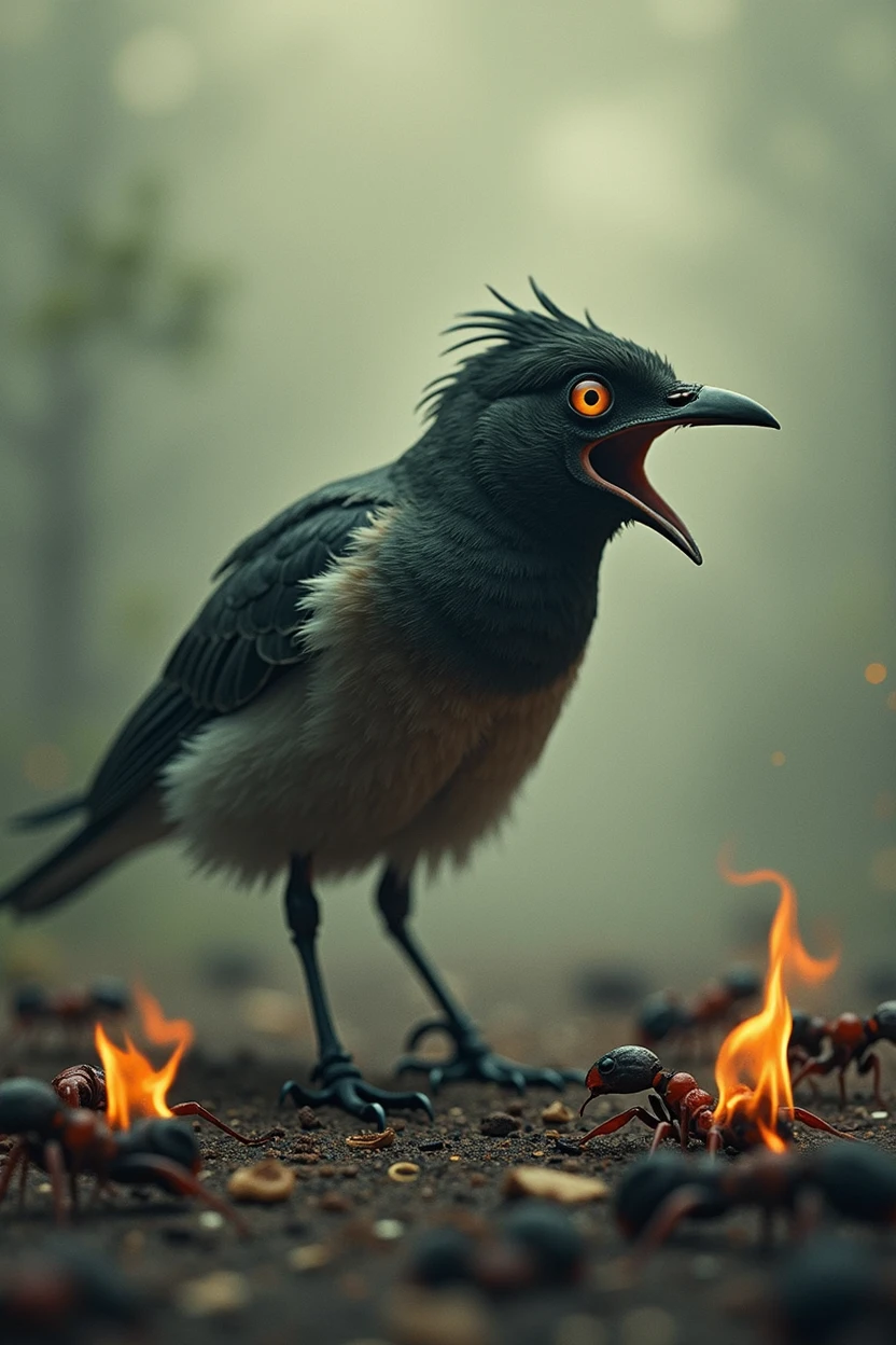 Burning Ants and Anxious bird