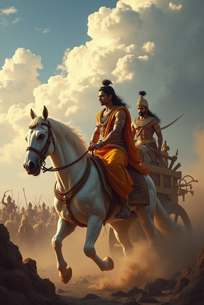 Shree Krishna On Rath with karn Mahabharat seen
