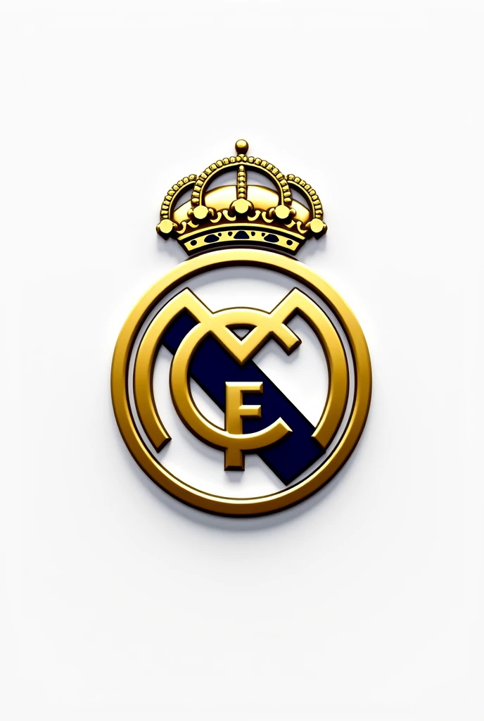 A more beautiful logo of Real Madrid CF on a white background