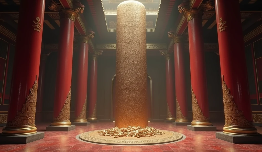 So many treasure of Chinese king inside the great pillar