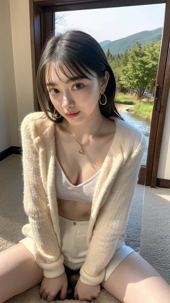 ((High-definition images, masterpiece, atmospheric perspective, 8k, Super detailed, Accurate, highest quality)), (((Cute Western woman masturbating))), (casual style), Jacket, unbuttoned shirt, swollen areole, (round face, realistic size of eyes, droopy eyes, blush, smile), (((stand and spread your legs, focus on pubic hair))), (in the forest, Mountain, rock, Narrow River, At night), blonde braided hair, small earrings, thin necklace, (light makeup),
similar identical twins
All the girls have the exact same face, The two have the same face and figure, as if they were mirror images