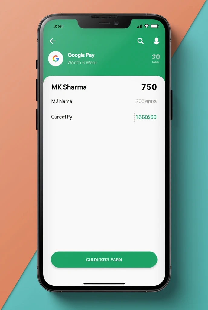 Need a payment screenshot of 750 to user name MK SHARMA of current date and current time payment done with gpay and make it real