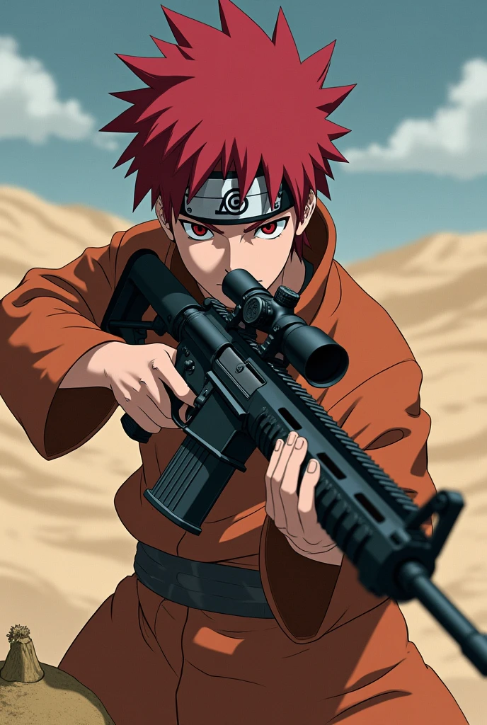 Gaara with rifle