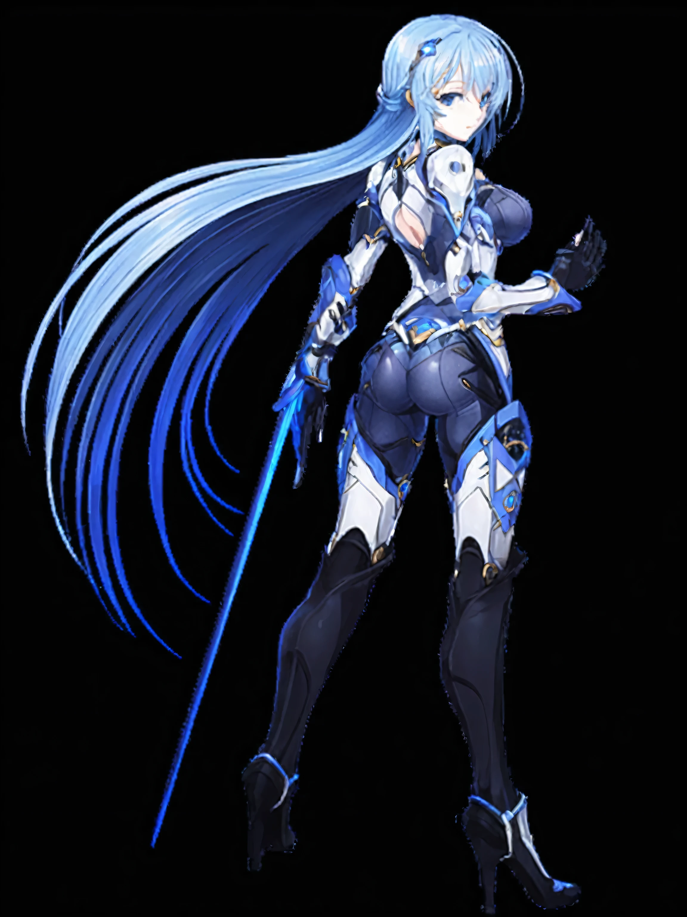 Very detailed,(Highest quality),((masterpiece)),(High resolution),original,Very detailed8K wallpaper,(Very delicate and beautiful),Highest_hand,アニメ,one person,(((masterpiece))),((Highest quality)),super high quality,Official Art,Very detailed CG Unity 8k wallpaper,Very detailed,(Ultra-fine illustrations),High resolution,(Very detailed),Detailed face,(\Near Yu\),one person,alone,Blue Hair,whole body,