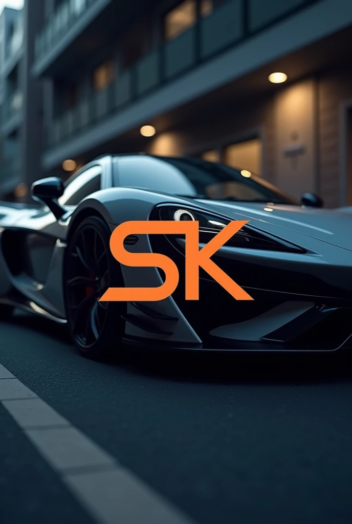 Sk model making logo with car background