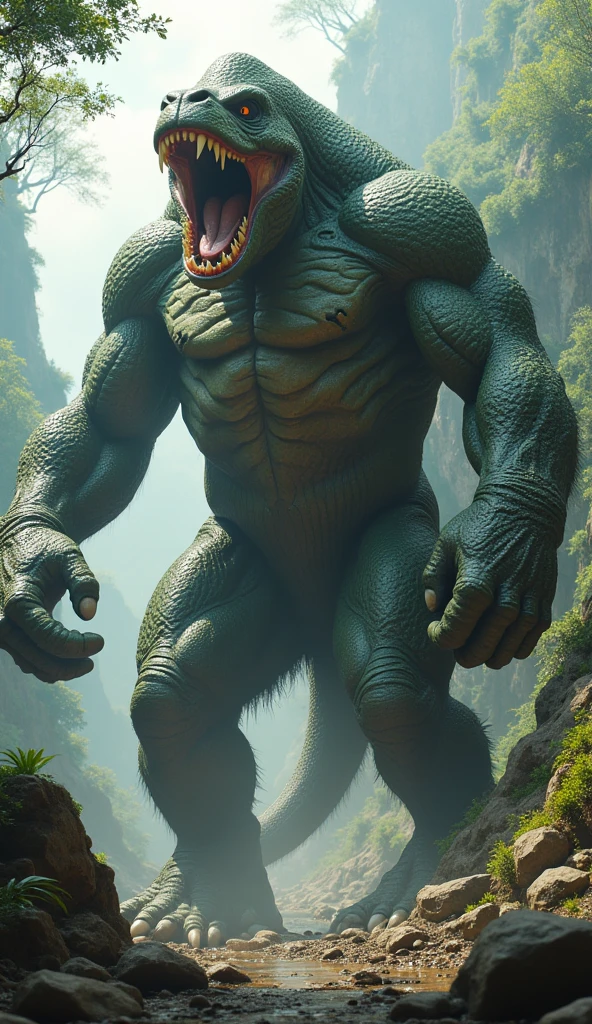 Snake and kong hybrid production result, body style kong,roaring