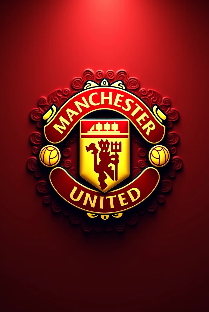 A more beautiful Manchester United logo on a red background