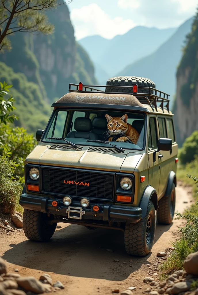 Wildcat driving a modified Urvan van