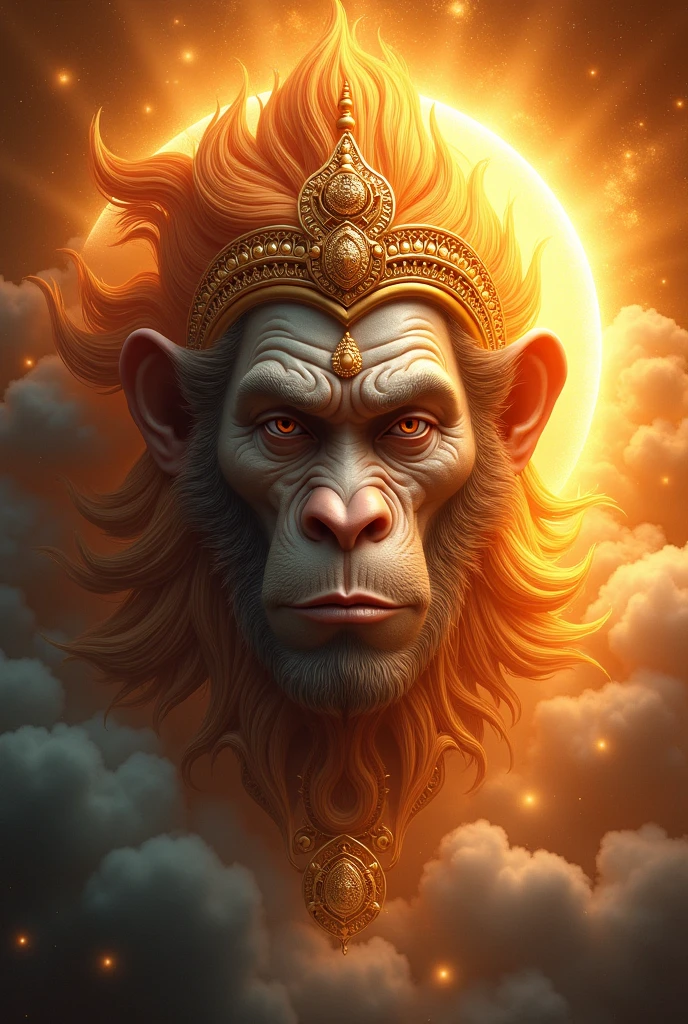 A blend of "Sun God" and face of "Hanuman" 