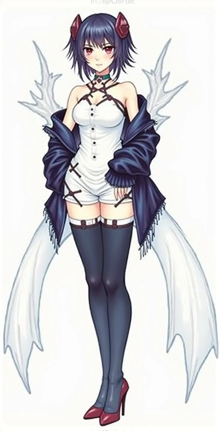 Dragon girl short black hair sexy 