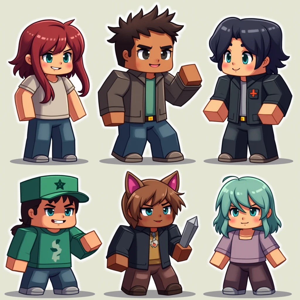 Characters like Minecraft