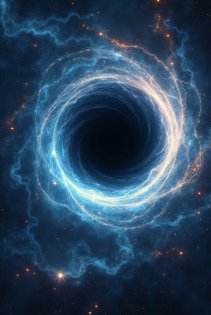 logo " endless ", Illustrations showing human stupidity and greed, Einstein's transformation, background galaxy, Black Hole, Graphic CG digital artwork