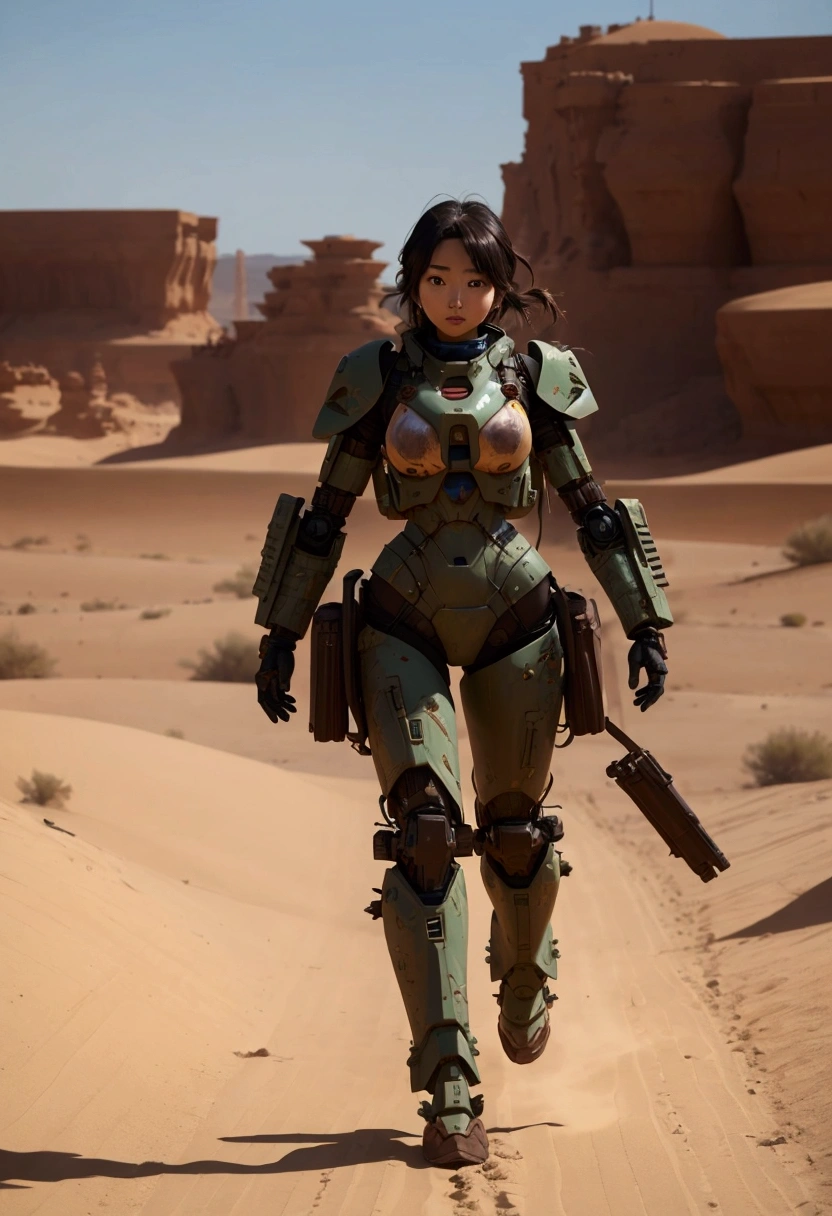 Combat Mech。Zabungul。Running through the desert。Masterpiece。movie。Yoshika Matsuda,Bodysuits