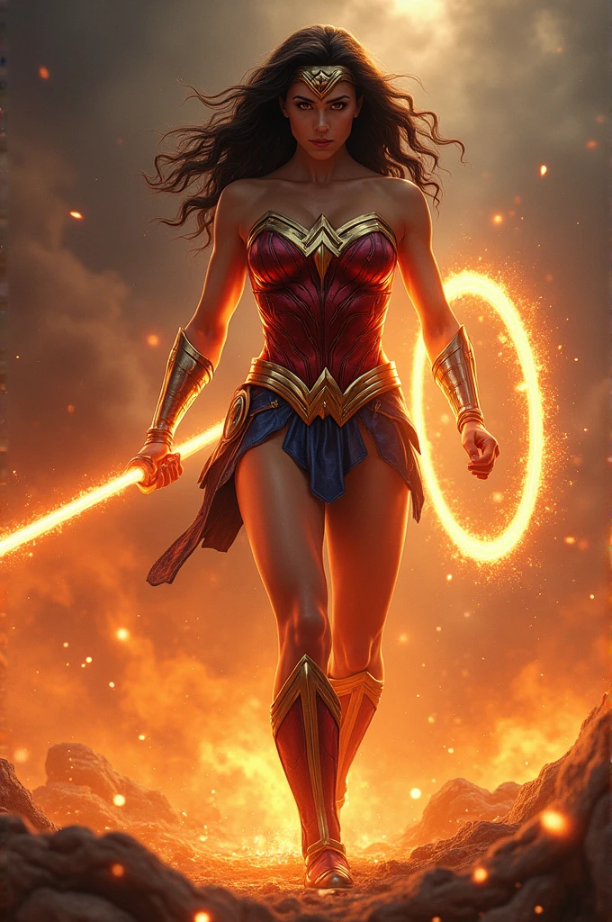 Wonder Woman with a lot of heat
