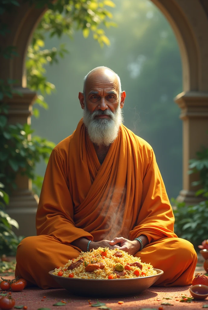 Yogi atityanath eating biryani