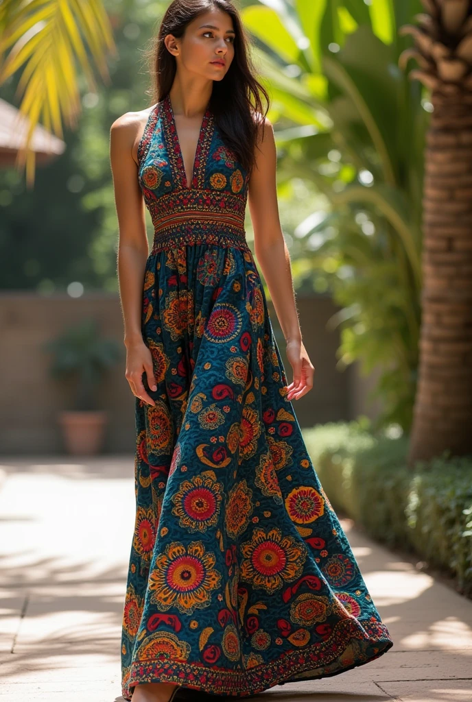 Create a graduation dress with Kuna mola embroidery.