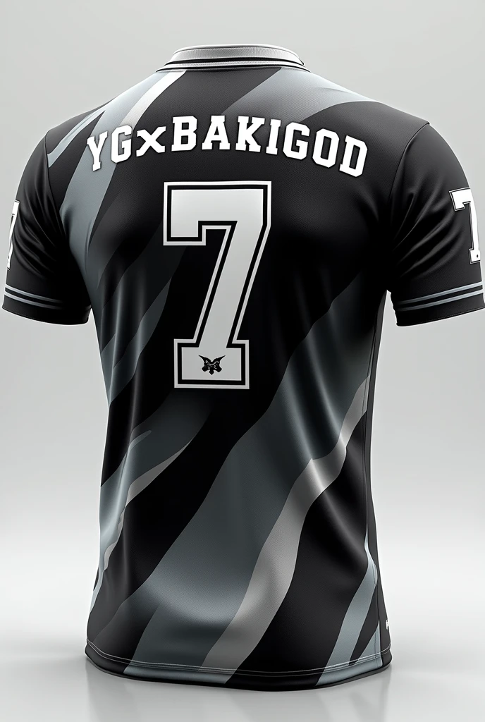 Create a jersey named YGxBAKiGoD with number 7 with color black and white mixed up