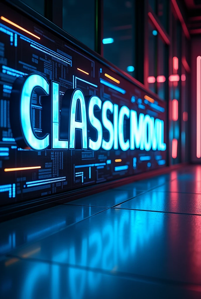 Generate a light sign with the title " CLASSICMOVIL", Make it more technological .
Make it even more tech-oriented and mobile-friendly