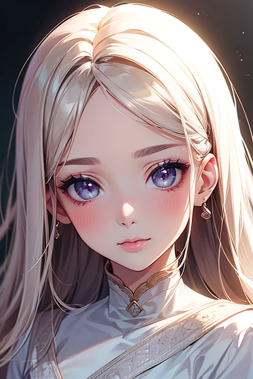 High-quality, ultra-realistic portraits。She has a face that is both cute and pure.、((It has a rounded and gentle contour))。(Eyes are large、Her clear eyes are distinctive、The nose is small and well-formed。Lips in natural color、Modest thickness)。The skin is transparent、Has a healthy glow。Makeup is natural、She uses thin foundation and subtle lip color.。The lighting is soft and natural.、Accentuating facial features、Does not emphasize shadows。The background is simple and has a blurred gradient.、Focus on the face。