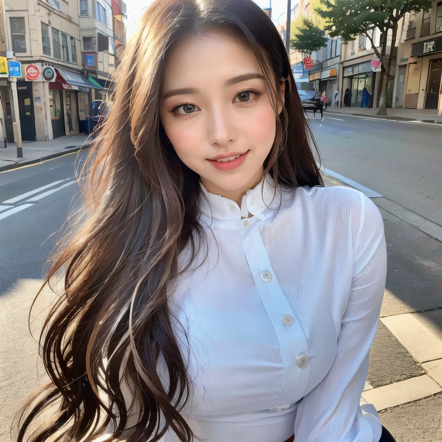 ASCIIHighest quality, Ultra-high resolution, (Realistic: 1.4), one , (Urzan-6500:1.0), K-POPアイドル, Highest quality 、(blonde, Shiny wavy hair, smile, , 1 , beautiful blue eyes), (cute: 1.16), (very delicate and beautiful), beautiful, colorful, (hair ornaments: 1.3), (Casual clothing: 1.2), (Outdoor), Cityscape, (light smile: 1.2), (insanely cute and beautiful ), Shadows in the movies, (Dynamic Angle), (Sharp contours),, cute, cute, ((())),((Shining Eyes)), Shiny Hair, Shiny Hair, Big Breasts, Upper Body