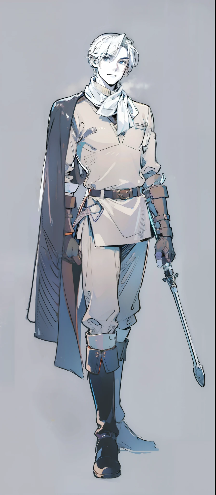 (Link:1)(Warrior:1), (adult man:1.33), standing, full body, leather combat boots, beige pants, dark gloves , (narrow eyebrows:0.33), (confident:1.4), (smiling:0.7), (clenching fists:0.33), scarf, holding riding crop,male,confident,strong,tall, from_below, dominant,bdsm,evil,staring, (looking at viewer:1.1), (smirk:0.4)