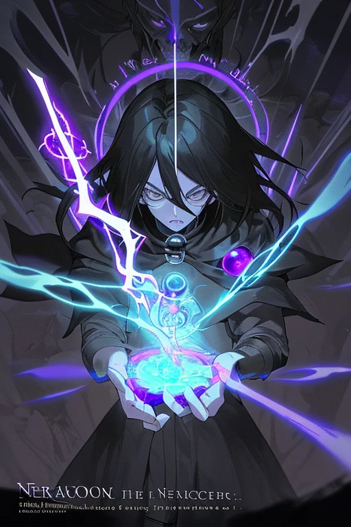 (Best quality, preview style), n
"Series Title: Necromancer Aura", World, where every person has an aura. Our hero will be grey, gray aura. He has black hair. Our hero in the dungeon. Our hero is a man: 1.2), The perfect combination of elements.