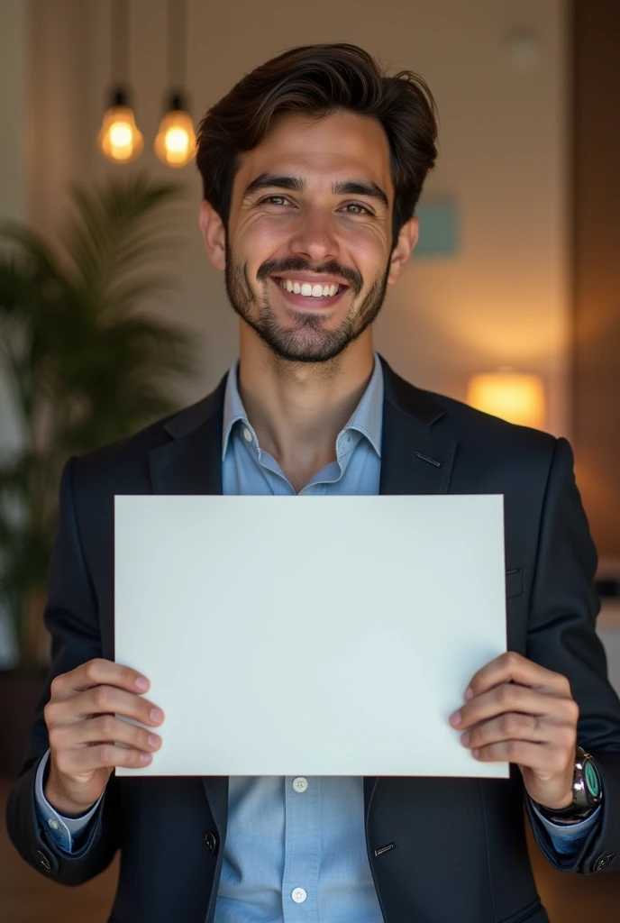 A photo of a boy with his university degree from UTP (university in Lima) and behind it an apartment