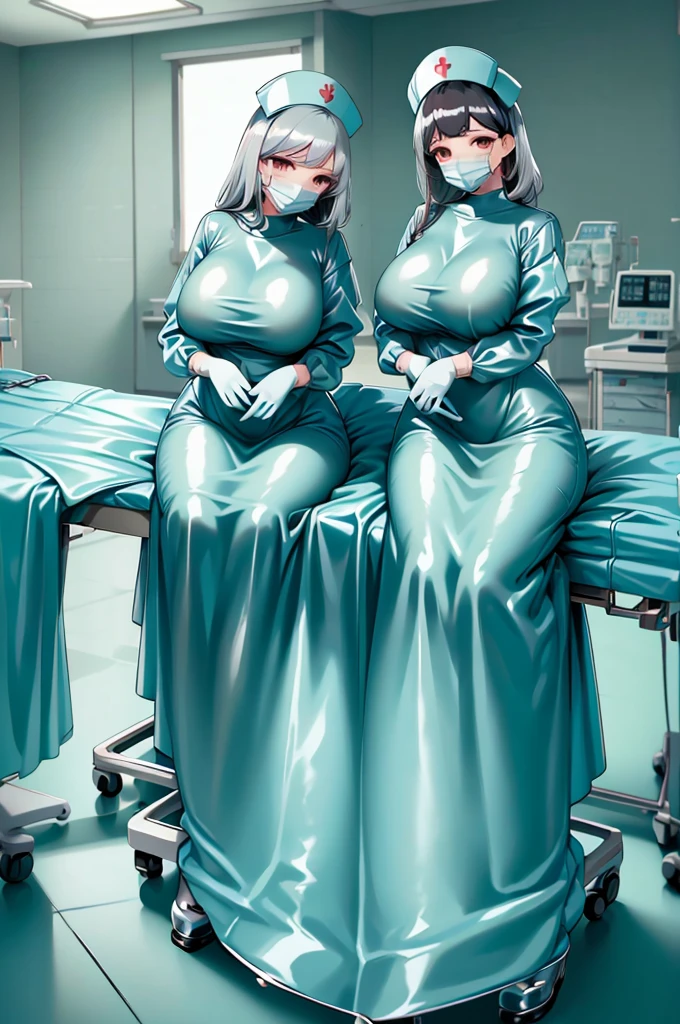 nurse uniform,hospital, latex nurse suit,nurses,busty,elbow gloves,labcoat,black hair woman,red eyes , gigantic ,medical instruments,asian nurse,two nurses,speculum,examination room,oversize ,big ass ,strap on, lay on table ,legs spreaded,giving birth,gyno chair , dentist,Milf,latex,black uniform,oversize breasts