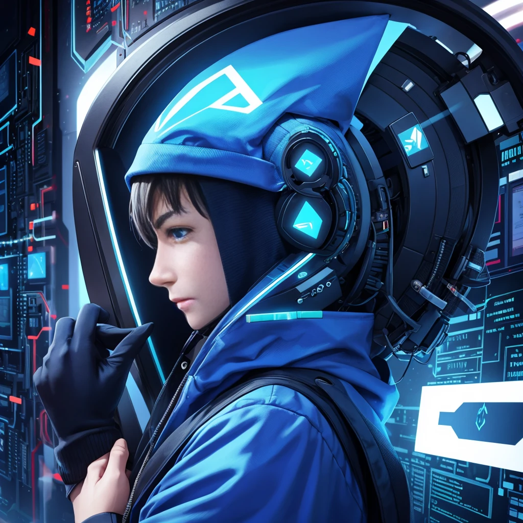 A profile picture for crypto expert, hacker theme 