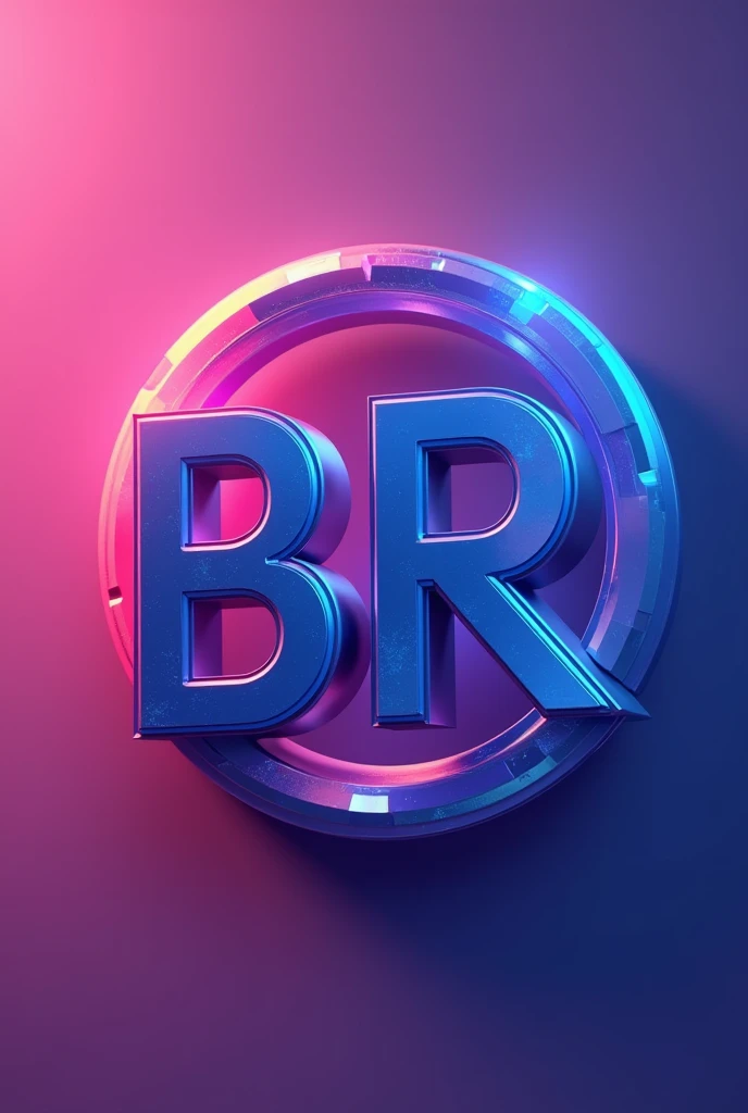 Create a 3D logo for a Breaking React channel. The logo should convey innovation, creativity, and entrepreneurship. Use vibrant colors to represent energy and enthusiasm. The design should include elements like a . Ensure the logo has a modern and professional look, suitable for digital platforms.