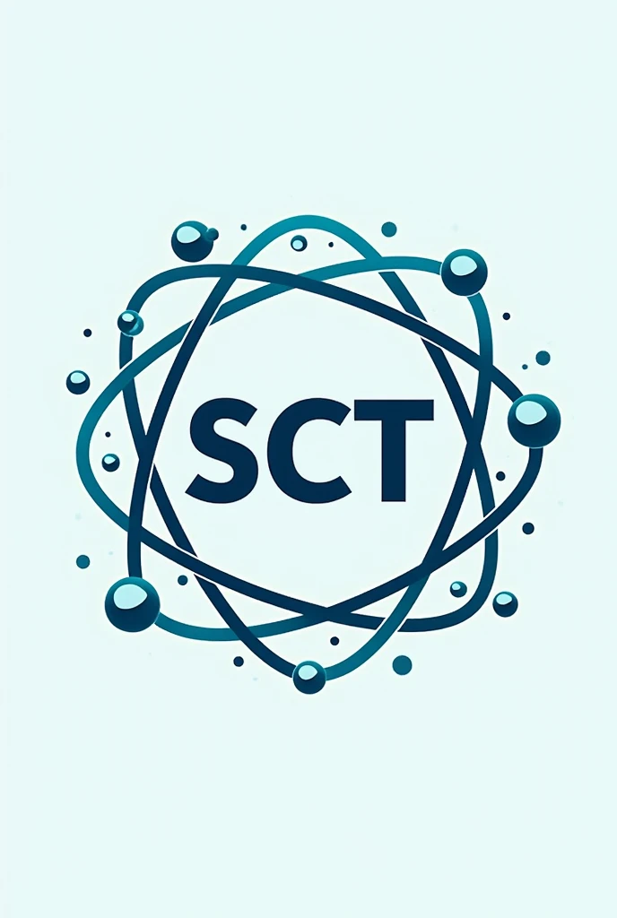 A chemistry tuition logo names "SCT" at center of h circle with some atomic structure of atoms inside the Circle