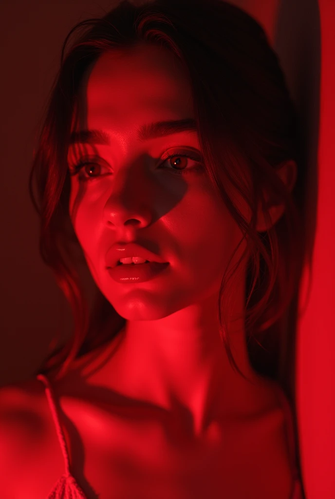Swallowed by Red, Portrait of a Beautiful Young French Woman, Intricate details, Modern, 16K, The art of math, Art Station, Movie Lighting, vivid, Professional 3D Model Simulation Movie Photos, Portrait of a Beautiful Young French Woman, Faded films, Desaturation, 35mm Photo, Granular, Vignette, High quality, Kodachrome, Rama Photography, dyeing, Very detailed, Footage of discovery . Octane Rendering, Very detailed, volume, Dramatic Lighting