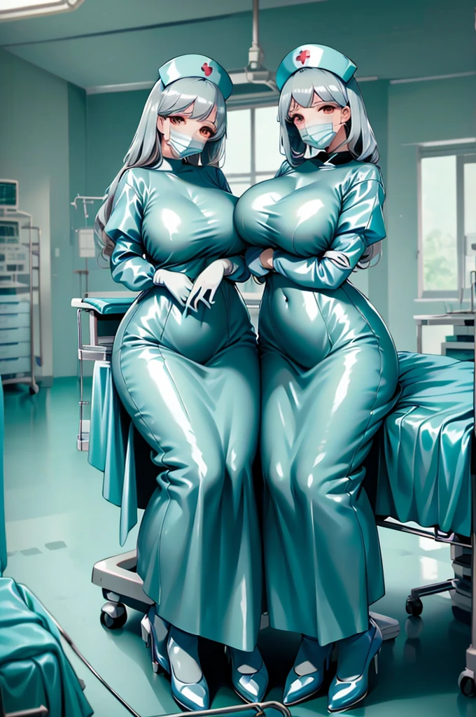 nurse uniform,hospital, latex nurse suit,nurses,busty,elbow gloves,labcoat,black hair woman,red eyes , gigantic ,medical instruments,asian nurse,two nurses,speculum,examination room,oversize ,big ass ,strap on, lay on table ,legs spreaded,giving birth,gyno chair , dentist,Milf,latex,black uniform,oversize breasts