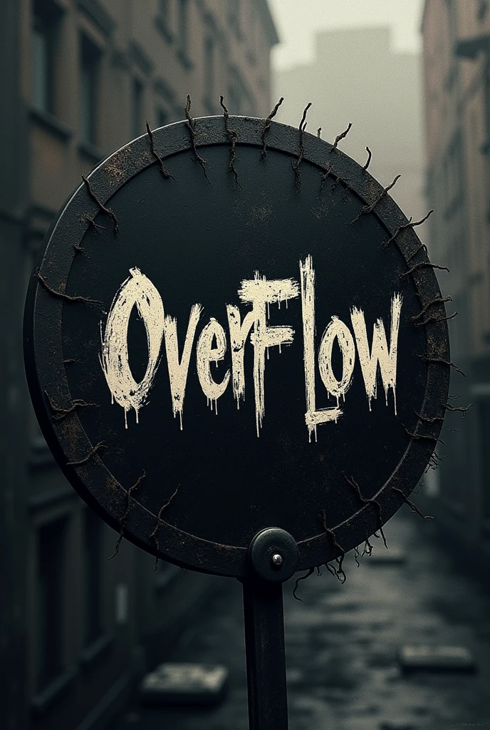 Logo redondo escrito " OverFlow " depressive street hip hop rap rua