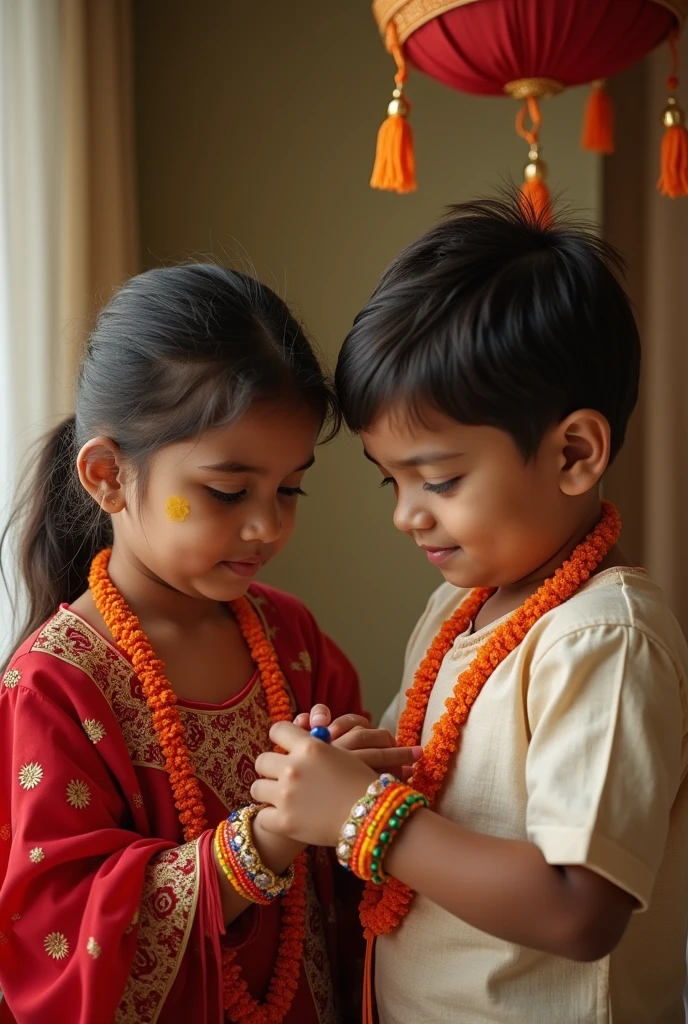 real picture of brother and sister celebrating raksha bhandhan